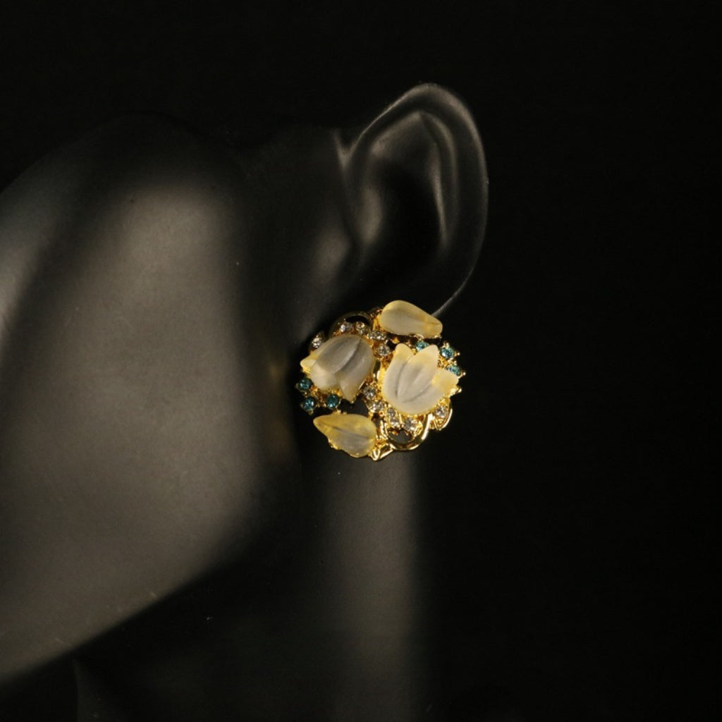 Ensemble Muguet Rêveur fait-main – collier et boucles à clips